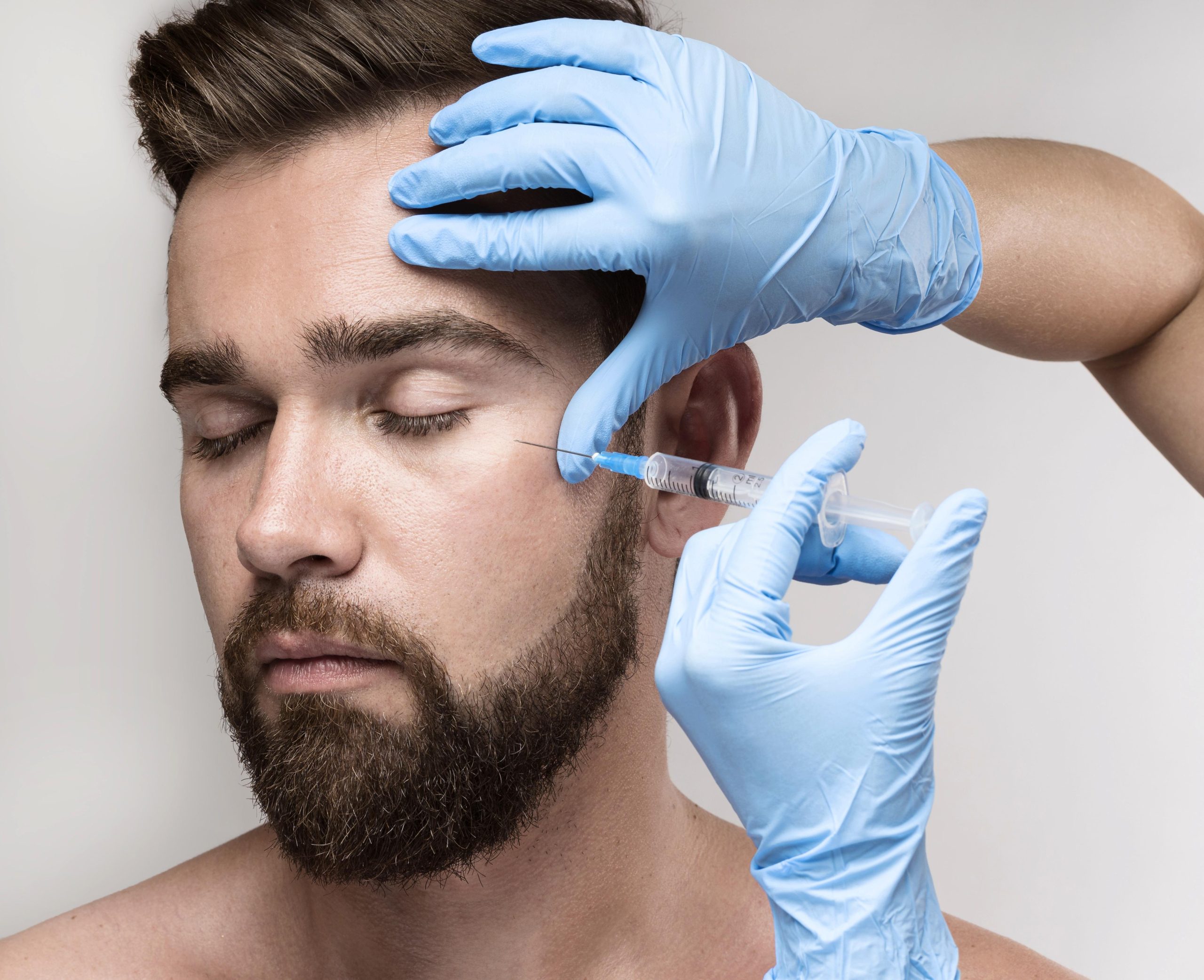 portrait-man-being-injected-his-face